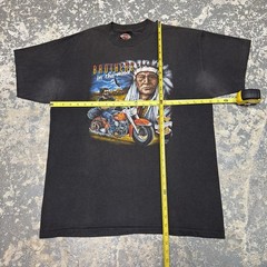 Vintage Brothers In The Wind 3D Emblem Harley Davidson 90s USA Tshirt 1990