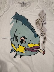 Skinny Water Culture Men’s Smokin Permit Shirt Size Large
