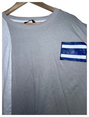 VTG Sean John T Shirt Mens 3X-4X Blue Graphic Print Short Sleeve Tri Color Y2K