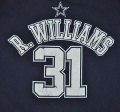 t-shirt medium dallas cowboys roy williams #31 football 21 inches pit to pit