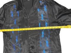 Vintage Pop Icon S/S Shirt Black Foil w/ Blue Lightning Panels 90’s USA Large