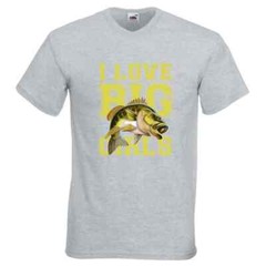 Fishing I Love Big Girls Fish Humour Novelty T Shirt Various Colours And Sizes