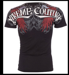 XTREME COUTURE by AFFLICTION Black REDEMPTION Short Sleeve Slim Fit T-shirt NWT