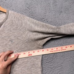 American Eagle Thermal Henley Shirt Mens Medium Gray Classic Fit Long Sleeve