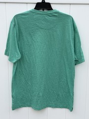 Greg Norman Mens T Shirt Green Large Cotton Blend Short Sleeve Crew Neck
