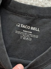 Taco Bell Shirt Mens Medium Black TBX Graphic Crew Made USA Fast Food Back Print