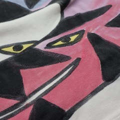 Vintage Bill Gian Hand Painted Wearable Art Shirt 1987 Oversized Dinosaur Crown