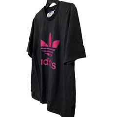 Adidas Mens Trefoil Spell Out Black Pink Purple Short Sleeve T Shirt Top Tee M