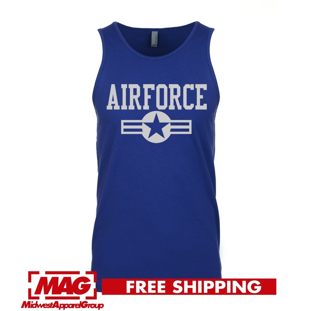 AIR FORCE CLASSIC ROYAL TANK TOP Military USAF Airforce United States Tee Armed
