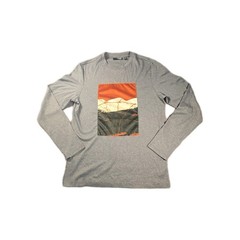 MURANO LIQUID LUXURY SLIM FIT Long Sleeve Tee Shirt SIZE Medium Gray