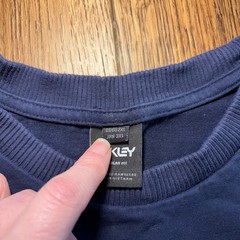 Oakley Lunaformic Tee Shirt Purple Navy Heavy Cotton Mens Large Y2K surf skater