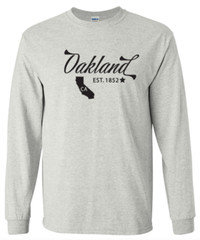 Oakland California State T-Shirt Graphic Tee Unisex Apparel Custom Text 