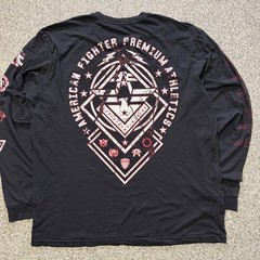 American Fighter Buckle T Shirt Mens 3XL Y2K MMA UFC Grunge Graphic Long Sleeve