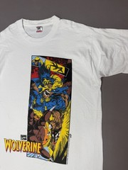 Vintage comic images 1995 Wolverine Sabertooth marvel t shirt Sz XL