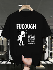 FuCough Funny Sarcastic Humor Graphic, Funny T-shirt Unisex