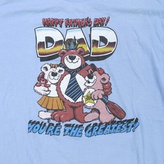 Rare VTG TNT Happy Father’s Day You’re The Greatest Dad Bear T Shirt 90s Blue XL