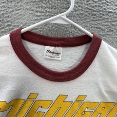 Vintage Stedman Shirt Adult Large White Ringer Stock Car Racing Grunge 80s Mens