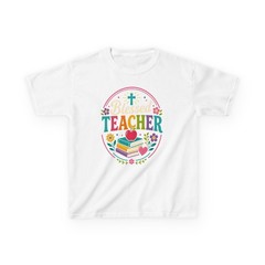 Retro Christian Teacher Floral Books Long Sleeve T-Shirt