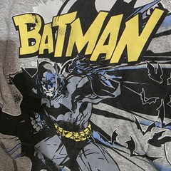 Batman DC Comics Gray Graphic T-Shirt Mens XL/XG Pacific Short Sleeve Superhero