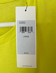 Calvin Klein Mens Lime Green Logo Short Sleeve T-Shirt Size L – BRAND NEW W TAGS