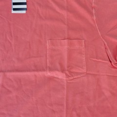 Land’s End Men’s XL 46-48 Deep Coral Sea Wash Pocket T-Shirt New With Tags