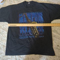 Vintage Fashion Victim Memphis Blues T Shirt XL USA Black Graphic Tee Music