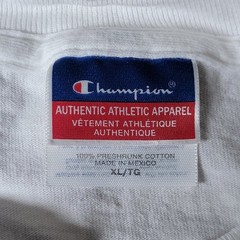 Vintage Champion T-Shirt Mens Size XL White LA Fitness Sports Athletic Tee 90s