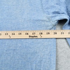 Vintage 80s LL Bean River Drivers Shirt Mens M Blue Henley Long Sleeve Made USA