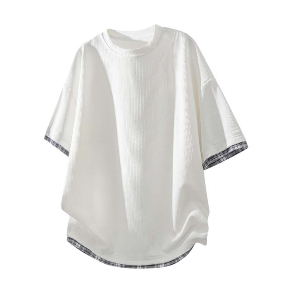 Mens Layered Style Summer Short Sleeve T Shirt