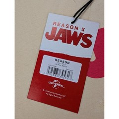 Reason Jaws Shirt Mens Large Khaki Universal Studios Movie Graphic Tee New