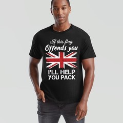 If This Flag Offends You Unisex T Shirt I’ll Help You Pack UK Union Jack