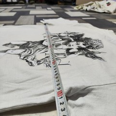 Amiri Angel Cherub Engraving Graphic Tee Cream White Designer Size L