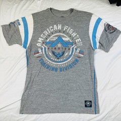 American Fighter Men’s Gray Graphic Print Short Sleeve Tshirt Size 2X