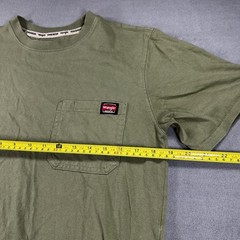 Wrangler Workwear Men’s Pocket T-Shirt Small Olive Green Short Sleeve