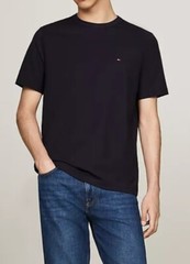 Tommy Hilfiger Mens Small Tshirts Core Flag Crew-neck Classic Black New W Tags