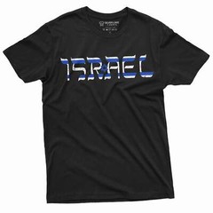 Men’s Israel Patriotic shirt Israeli flag coat of arms star of David Tee shirt