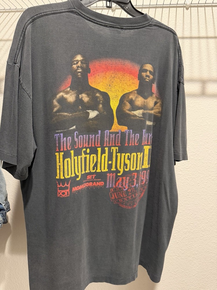 Vintage Mike Tyson vs Holyfield 1996 Shirt Men’s XL MGM Single Stitch USA RARE