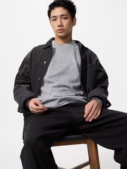 UNIQLO UNISEX Soft Knitted Fleece T-Shirt Soft Smooth Knit-like Texture NEW