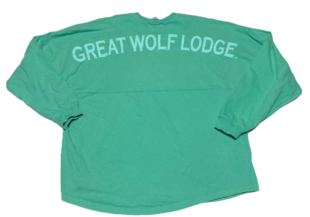 Great Wolf Lodge Spirit Jersey Shirt Size XXL Teal Green Paw Print Oversized