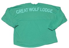 Great Wolf Lodge Spirit Jersey Shirt Size XXL Teal Green Paw Print Oversized