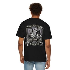 Raiders Nation 4 Life Crest Motorcycle Shield Graphic Logo T-Shirt