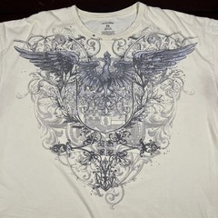 Vintage Y2K Mens XXL Anchor Spread Eagle Wings Crest Grunge Skate San Diego Tee