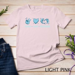 Peace Love Dolphins True Spirit Animal Ocean Lover Dolphin Tee Unisex T-shirt