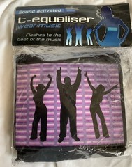 T-equaliser Sound Activated Light Up Flashing Equalizer LED T-Shirt Size L