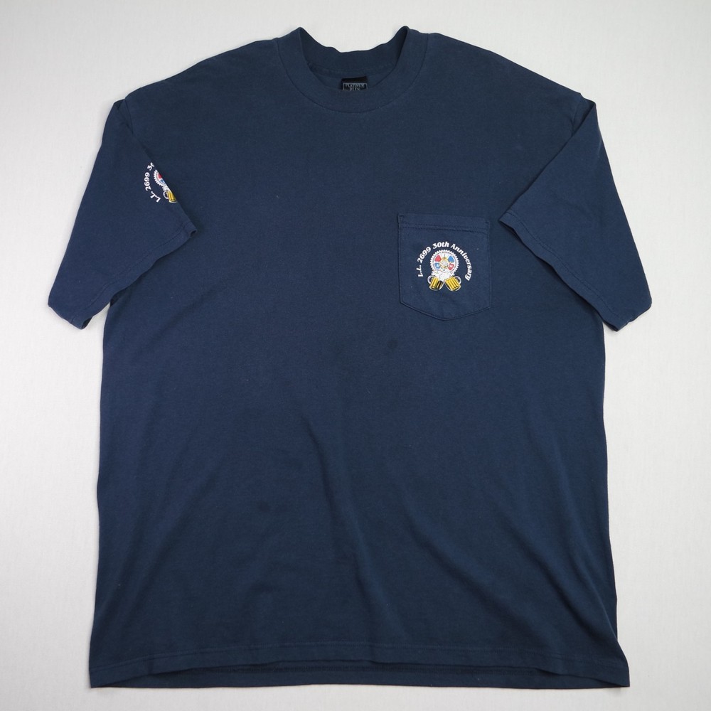 Vintage Platinum Plus Union 30th Anniversary Pocket T Shirt Made In USA Sz XL