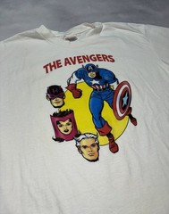 Vintage Captain America Marvel Comic Promo T Shirt Mens L Graphitti 1999 RARE