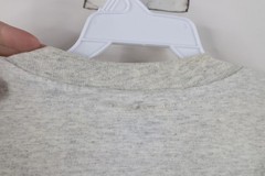 Vtg 90s Hanes Heavyweight Mens Large Distressed Blank T-Shirt Heather Gray USA
