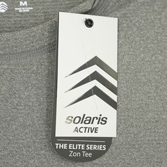 Solaris Active Men’s Short-Sleeve T-Shirt M Gray Solid Elite Zon Tee NWT