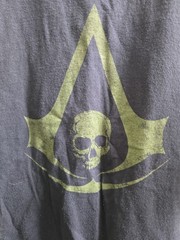 Assassin’s Creed IV Mens T-Shirt – Black Flag Simple Black Logo Size L