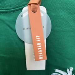 NEW Free Planet Men’s Green T-Shirt Relaxed Fit Short Sleeve Crew Neck NWT Large